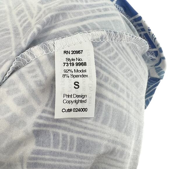 Tori Richard Honolulu Jersey Mini Dress Seashell‎ Print Blue Size Small - Picture 10 of 10